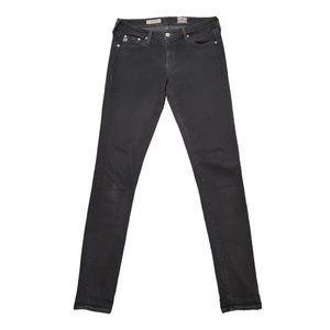 AG The Legging Super Skinny 27R (Meas 28x31 8" Low Rise) Black Stretch Jeans A18